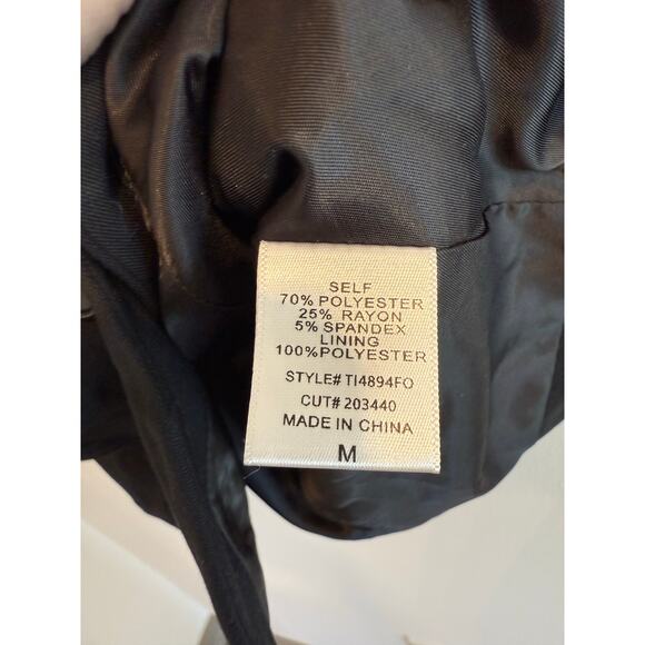 FORE Sz M Black One Shoulder Button Up Office Siren Career Suit Vest Classic - Picture 9 of 9